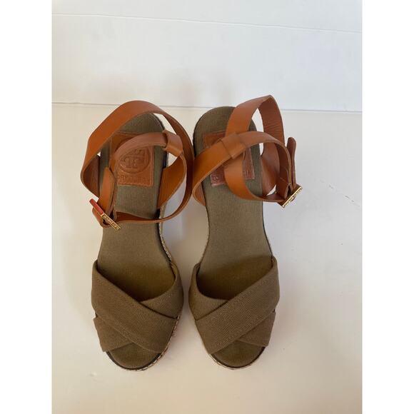 Tory Burch Fabian Espadrille Wedges. Size 6 - Picture 2 of 6